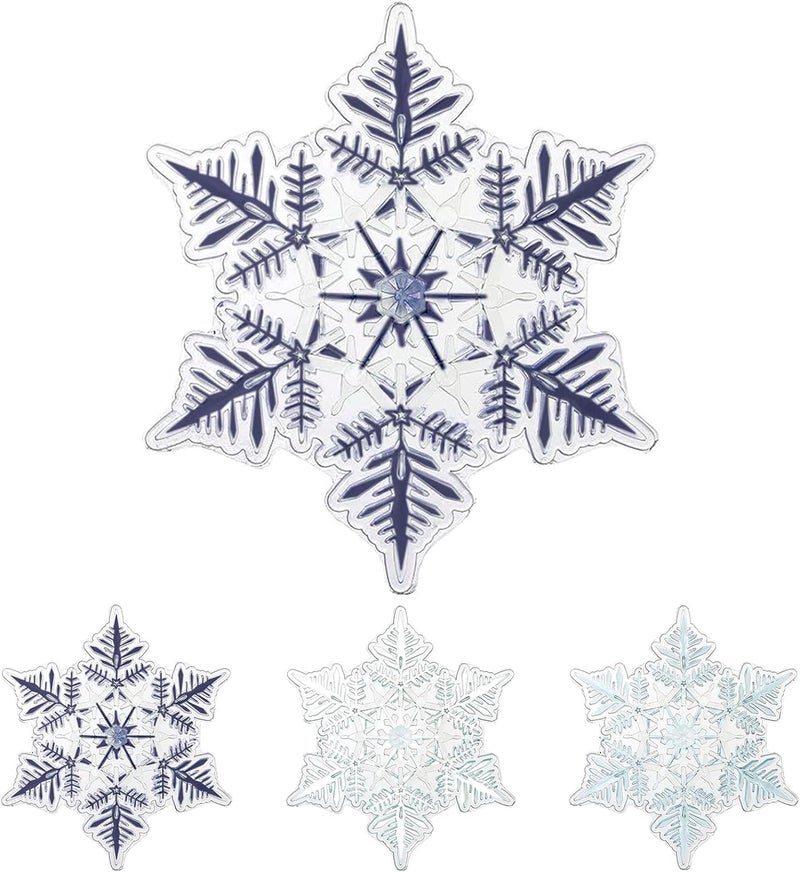 YEESOOM Snowboard Stomp Pad, Snowflake Stomp Pad Snowboarding Clear, 3D Snowboard Grip Stomp Pad with Strong Adsorption Force and Friction, Multi-Color Option - Image 1
